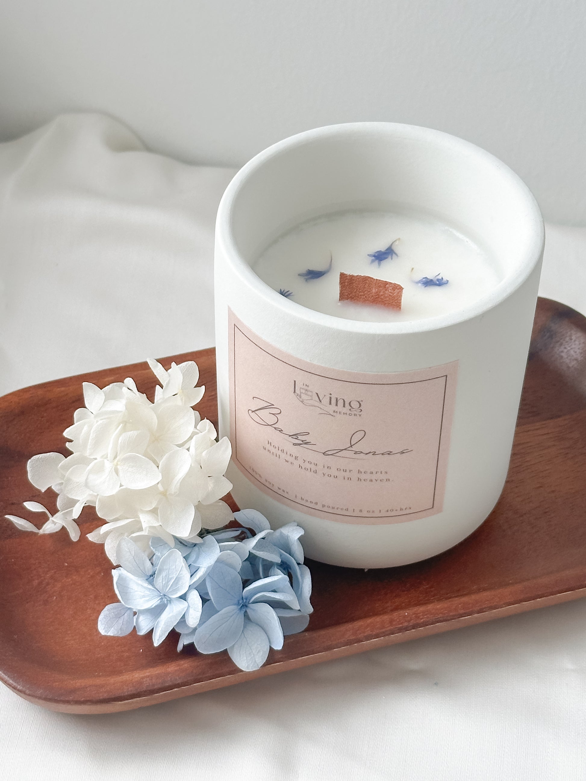 personalised memorial candle